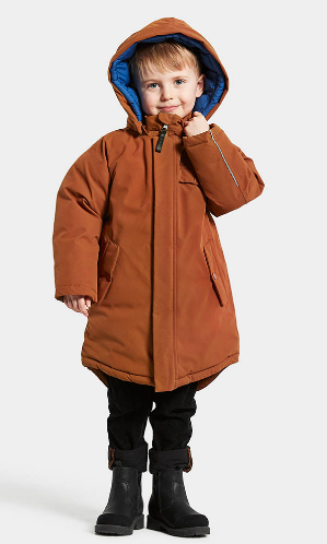 Купить куртка детская зимняя didriksons bongo kids parka, медно-коричневый,  503821, цена в интернет магазине Навелосипеде.рф